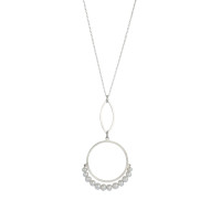 Cirque petal fresh water pearl sterling silver pendant