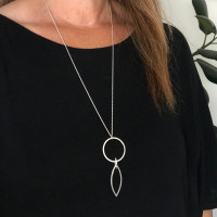 Cirque Petal sterling silver pendant