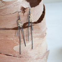 Leaf Bushfire earrings 