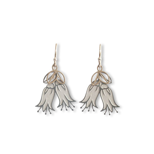 Correa Wildflower mini earrings  - Steel & Gold