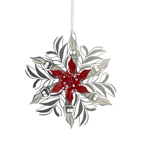 Sturt Desert Pea Snowflake Christmas decoration