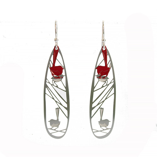 Wren earrings (colour front)