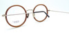 FEB31st TONIO Round Hand Made To Order In Italy Wood & Metal Combination Eyewear