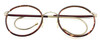 BOIC London Line Beaufort Style Panto Shaped Savile Row Made Glasses With Hooked Earpieces in Chestnut Colour Made in England