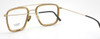 Square Aviator FEB31st JASON Light Wood & Gold Metal Combination Glasses Hand Made To Order In Italy