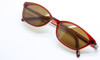 Vintage Ralph Lauren 695 Small Rectangular Sunglasses In A Warm Brown Finish
