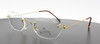 Winchester WM0030 in matt gold lightweight rimless spectacles.