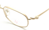 Old Fashioned Rectangular Spectacles In A Matt Gold Finish By Yamamoto At www.theoldglassesshop.co.uk