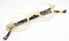 Anglo American Groucho True Round Small Lens Glasses In Cream and Tortoiseshell Coloured Acrylic (OP31/AH)