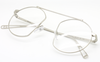 Unique AGROPOLI Eyewear Original Vintage Round Style In A Silver Finish 46mm