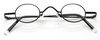 Bijou Style Oval Glasses In A Matt Black Finish By Beuren 34mm Lens Size