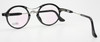 1930s Archivio Moderno Retro Black & Silver Round Glasses with Adjustable Arm Length