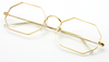 Unique Vintage Hexagonal Eyewear By Algha Works London 12kt Gold Filled Stunning Glasses By Savile Row