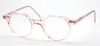 Pale Pink Frame Holland 791 Hand Made Preciosa Panto Shaped Eye Glasses