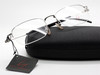 YAMAMOTO 5108 Half Rim Designer Vintage Spectacle Frames In A Matt Silver Finish 50/52mm