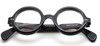 True Round 180E Thick Style Italian Acetate Eyewear By Beuren 'BIG ROUND' In A Black  Finish 42mm