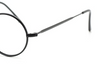 Savile Row Style True Round Black Eyewear By Beuren With Saddle Bridge And Curlsides In Eye Sizes 36mm-48mm