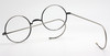 Antique Silver Savile Row Style True Round Eyewear By Beuren With Saddle Bridge And Curlsides In Eye Sizes 36mm-50mm