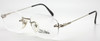 Vintage Jean Paul Gaultier 6110  Oval Rimless Eyewear In Matt Silver Finish - ONLY ONE!