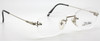 Vintage Jean Paul Gaultier 6110  Oval Rimless Eyewear In Matt Silver Finish - ONLY ONE!