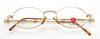 Oval Designer Tonino Lamborghini 084 Metal Eyeglasses In A Shiny Gold Finish