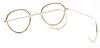 Panto NHS Style Spectacles By Beuren With Saddle Bridge And Demi Blonde Rims  42mm Eye Size And The Option Of Curlside Arms