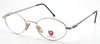 Designer Tonino Lamborghini 054 Metal Oval Cog Design Glasses In A Silver Finish With Black Ear Pieces