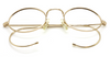 Prescription Oval Shiny Gold Eyewear By Beuren Eye Sizes 40mm-50mm