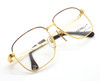 ONLY ONE! Vienna Line Titanium 1710 Square Style Vintage Gold Frames With A Tortosieshell Upper Rim 57mm Lens Size