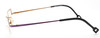 Stunning Purple Metal Sara-Eliris Half Rim Style Designer Spectacles With Rimless Lenses