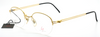 Vintage Yohji Yamamoto 4105 Matt Gold Half Rimmed Eyewear At The Old Glasses Shop Ltd