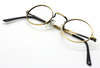 Glasses & Sunclip Antique Gold Oval Style Vintage Eyewear By Beuren Eye Sizes 40mm-50mm