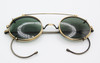 Vintage style oval glasses with saddle bridge (no nose pads) and curlsides (hooked ear pieces) at www.theoldglassesshop.co.uk