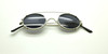 Vintage Style Shiny Silver Oval 'Saddle Bridge' Glasses WITH HAND MADE SUNGLASSES CLIP ON by Beuren 40-48mm Eyesizes With Hooked Ear Pieces