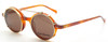 Demi-Blonde Acetate Anglo American 400 Classic Round Prescription Glasses 42mm Or 45mm Eyesizes With Matching Sun Clip