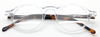 NOW WITH MATCHING SUN CLIP! Frame Holland 786 Hand Made Preciosa True Round In A Clear & Tortoiseshell Effect  Acetate Spectacles