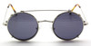 Round Silver Spectacles by Preciosa with matching clip on sunglasses at www.theoldglassesshop.com