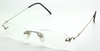 Rimless Oval Designer Glasses By YOHJI YAMAMOTO 8102 In A Silver Finish 47mm Eyesize