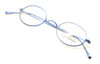 Anglo American 41N Warwick Bridge Oval Style Glasses In A Metallic Royal Blue Finish 45mm Lens Size