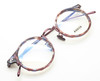 Italian Glasses ENEA Titanium & Acetate Round Glasses In Burgundy And Tortoiseshell Effect WITH CLIP ON SUNGLASSES