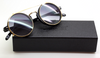 Les Pieces Uniques RAUL Acetate Round Frames in Black & Gold WITH CLIP ON SUNGLASSES