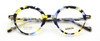 ANNA Eyewear By Les Pieces Uniques Round Style Glasses In Tortoiseshell Effect With Blue Acetate 44mm Lens Size