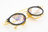 Outstanding Glasses By Les Pieces Uniques DIABOLIK Steam Punk Style Eyewear In Black And Gold