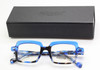 Eye catching Rectangular Eyewear By Les Pieces Uniques BENJI Blue Acetate Glasses 43mm Lens Size