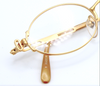 Vintage Gold Plated Oval Glasses By Jean Paul Gaultier 7109 Designer Eyewear 47mm Lens Size