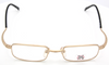 Vintage Rectangular Eyewear By Jean Paul Gaultier 57-7104 Designer Matt Gold Glasses 48mm/50mm Eye Size