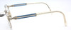 Rectangular Jean Paul Gaultier 55-5107 Silver & Blue Designer Glasses With Spring Detailed Arms 49mm Lens Size