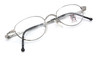 JPG Shiny Silver 0006 Oval Shaped Glasses Brilliant Vintage Eyewear In A 45mm/47mm Lens Size