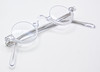 Crystal Clear Acetate Schnuchel 3604 Hand made Lower Half Rim Eyeglasses 34mm Eye Size