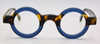 True round vintage style eyewear in blue and tortoiseshell effect by Schnuchel 4030 at The Old Glasses Shop Ltd